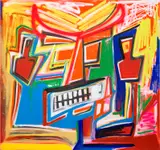 Alexander Höller, Dirty Devil, 2021-2022, oil, spray paint and acrylic on canvas