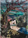 Hernan Bas, Untitled (As Yet), 2005, oil and graphite on paper