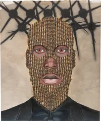 Jeff Sonhouse, Untitled, 2007, matchstick heads, gouache, watercolor and mixed media on paper