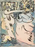 Daniel Crews-Chubb, Bumba and Belfie (Midnight), 2015, oil, spray paint, charcoal and coarse pumice gel on canvas