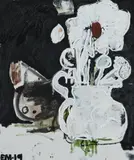 Eddie Martinez, Flowers for Taiwan No. 10 (Hungry Ghost Bouquet), 2019, oil on canvas