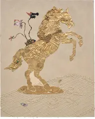 Angel Otero, Cristina, 2010, oil skins and silicone on linen