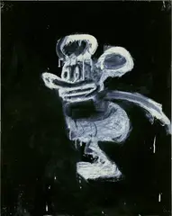 Joyce Pensato, Mickey, 2003, enamel on paper