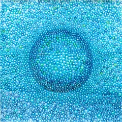 Sky Kim, Living Water (Microuniverse Series), 2019, watercolor and crystals on paper
