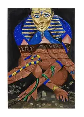 Egypt by Gina Beavers, 2012, acrylic and modeling paste on canvas, offered Nov 2022