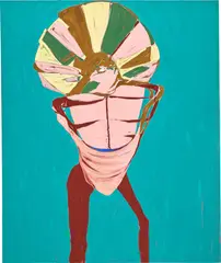 Nicola Tyson, Fan Head Figure, 2004, oil on canvas