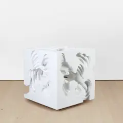 Six erosions to the center (2) by Daniel Arsham, 2007, EPS foam, plaster and paint, sold Nov 2022
