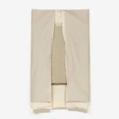 N. Dash, Untitled, 2012, linen and canvas on primed linen support, in 3 parts