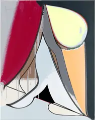 Thomas Scheibitz, Figur (Studie), 2009, oil, vinyl and pigment marker on canvas