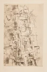 Composition (Nature morte I) (Composition, Still Life I) (V. 8) by Georges Braque, 1911, Etching, on Arches paper, with full margins, sold Apr 2022