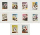 Les Caprices de Goya de Dali (Dali's 'Caprichos' by Goya): 10 plates (M. & L. 857, 863, 872, 884, 903, 910, 915, 917, 924, and 926) by Salvador Dalí, 1977, Ten heliogravures with extensive hand-coloring, made from Goya's print series (circa 1799 edition) reworked and altered , sold Apr 2022