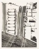 Wayne Thiebaud, Twin Peaks Downgrade #1, 1977, Monotype, on wove paper, with full margins