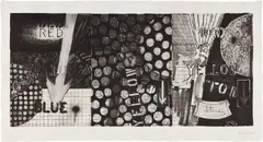 Jasper Johns, Untitled (Red Yellow Blue), 1991, Intaglio in black, on handmade Torinoko paper, with full margins