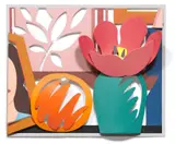 Tom Wesselmann, Still Life with Orange and Tulip, 1986/1992, Alkyd oil on cut-out, shaped and welded steel