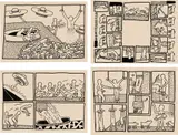 Keith Haring, The Blueprint Drawings (L. pp. 174-183), 1990, The complete set of 17 screenprints, on Arches Cover paper, with full margins, with justification, all contained in the original wood portfolio box with screenprinted artist's name, title and date