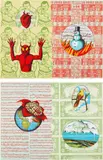 David Wojnarowicz, Earth & Wind; and Fire & Water, from Four Elements, 1990, Lithograph diptych in colors, on Rives BFK paper, the full sheets