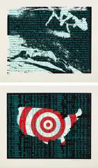 Untitled (Act Up Diptych) by David Wojnarowicz, 1990, The complete set of two screenprints in colors, on wove paper, with full margins, sold Apr 2022