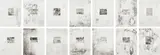 Mark Bradford, Untitled, 2012, The complete set of 14 etchings and photogravure, with Chine collé to wove paper, the full sheets