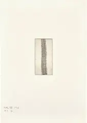 Barnett Newman, Note IV, from Notes (S. 25), 1968, Etching, on wove Italia paper, with full margins