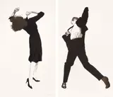 Robert Longo, Eric; and Ellen, from Men in the Cities, 1999, Two lithographs, on Arches Cover paper, with full margins
