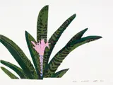 Jonas Wood, Clipping, 2013, Screenprint in colors, on Rives BFK paper, the full sheet