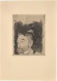 Paul Gauguin, Portrait de Stéphane Mallarmé (G. 14, M./K./J./S. 12), 1891, Etching, on Japan paper, with full margins