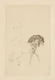 Pablo Picasso, Au cirque (At the Circus), plate 9, from The Saltimbanques Suite (B. 9, Ba. 11), 1905, Drypoint, on Van Gelder paper, with margins
