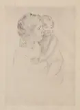 Mary Cassatt, Denise Holding her Child (B. 204), c. 1905, Drypoint, on laid paper with small bunch of grapes watermark, with margins