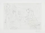 Pablo Picasso, Au théâtre: L'Astrologue (At the Theater: The Astrologer) (B. 1425, Ba. 1453), 1966/1975-77, Etching, on Rives BFK paper, with full margins