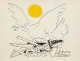 Colombe au soleil (Dove in the Sun) (Cz. 174) by Pablo Picasso, 1962, Lithograph in colors, on Rives BFK paper, with full margins, sold Apr 2022