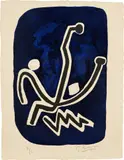 Georges Braque, Si je mourais là-bas (If I Died There): one plate (V. 181), 1962, Woodcut in colors, on hand-made paper watermarked Louis Broder, with full margins