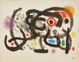 Derrière le Miroir (Behind the Mirror), No. 123: one plate by Joan Miró, 1961, Lithograph in colors, on Rives BFK paper, with full margins, sold Apr 2022
