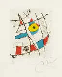 Joan Miró, El Innocente (The Innocent): plate 8 (D. 683, see C. bks 184), 1974, Etching and aquatint, on Auvergne Richard-de-Bas paper, with full margins