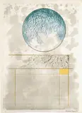 Barbara Hepworth, Sun Setting, from the Aegean Suite Series, 1970-71, Lithograph in colors, on wove paper, with full margins