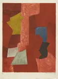 Serge Poliakoff, Composition rouge, jaune et bleue (Red, Yellow and Blue Composition) (R. 13), 1956-1957, Lithograph in colors, on wove paper, with full margins