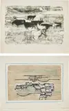 Georges Item, [Sheep]; and [Cows], 1958, Two lithographs, on wove paper, with full margins