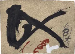 Variació 1 (G. 1271) by Antoni Tàpies, 1990, Etching and aquatint with carborundum in colors, on Lafranca paper, the full sheet, sold Apr 2022