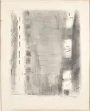 Lyonel Feininger, Manhattan 3, stone II (P. L19), 1955, Lithograph, on Rives BFK paper, with margins