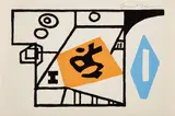 Stuart Davis, Ivy League (C. & M. p. 79), 1953, Screenprint in colors, on wove paper, with full margins