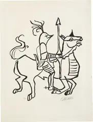 Le Chevalier (Knight) by Alexander Calder, 1968, Lithograph, on wove paper, with full margins, sold Apr 2022