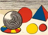 La Pointe de non-retour (The Point of No Return), from La Mémoire élémentaire (The Elementary Memory) by Alexander Calder, 1976, Lithograph in colors, on wove paper, the full sheet, sold Apr 2022