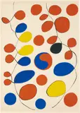 Loops and Yin Yang by Alexander Calder, 1969, Lithograph in colors, on Arches paper the full sheet, sold Apr 2022