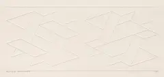 ELC 2-D, from Embossed Linear Constructions (G. 141, D. 186.8) by Josef Albers, 1969, Embossing, on Arches watercolor paper, with full margins, sold Apr 2022