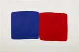 Dark Blue and Red (Bleu Foncé et Rouge), from Suite of Twenty-Seven Color Lithographs (A. 18) by Ellsworth Kelly, 1964-1965, Lithograph in colors, on Rives BFK paper, with full margins, sold Apr 2022