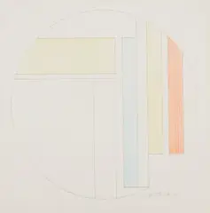 Ilya Bolotowsky, Untitled, 1975, Drawing in graphite and colored pencil, on Rives BFK paper, with full margins