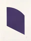 Purple, from Fourth Curve series (G. 1990, A. 306) by Ellsworth Kelly, 2003, Lithograph in purple, on Rives BFK paper, with full margins, sold Apr 2022
