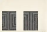 Club Onyx-Seven Steps, from Black Series I (G. 55, A. 11) by Frank Stella, 1967, Lithograph, on Barcham Green paper, with full margins, sold Apr 2022
