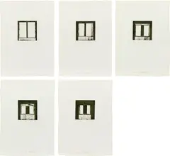 Focus I-V (L. 32I-V) by Brice Marden, 1979, The complete set of five etchings and aquatint in colors, on Twinrocker paper, with full margins, sold Apr 2022
