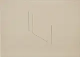 Fred Sandback, Untitled (J. 84), 1981, Offset lithograph in colors, on brown wove paper, with full margins