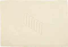 Fred Sandback, Lithograph (J. 108), 1984, Lithograph in brown, on Japanese paper, with full margins